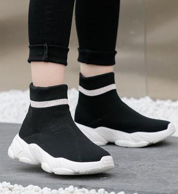 Fashion New Kids Sock Shoes Knitted Fashion High Top Sneakers for Boys Girls Casual Sport Sock Sneakers Children Tennis Running Shoes
