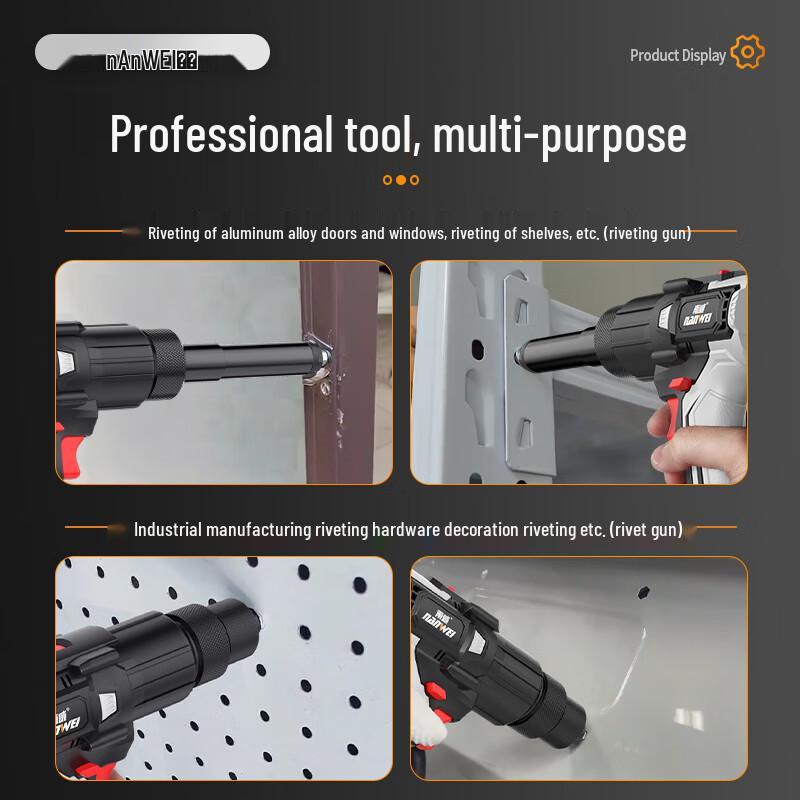 Nanwei Cordless Brushless Electric Rivet Nut Gun CN Plug (adapter Included)