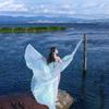 360° Fargerike sommerfuglvinger for dans: Gullfargede prestasjonsrekvisitter for voksne og barn