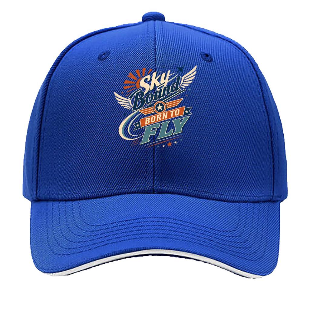 Sky Bound Born To Fly Sandwich Baseball Cap Sun Cap Outdoor Workouts Hat