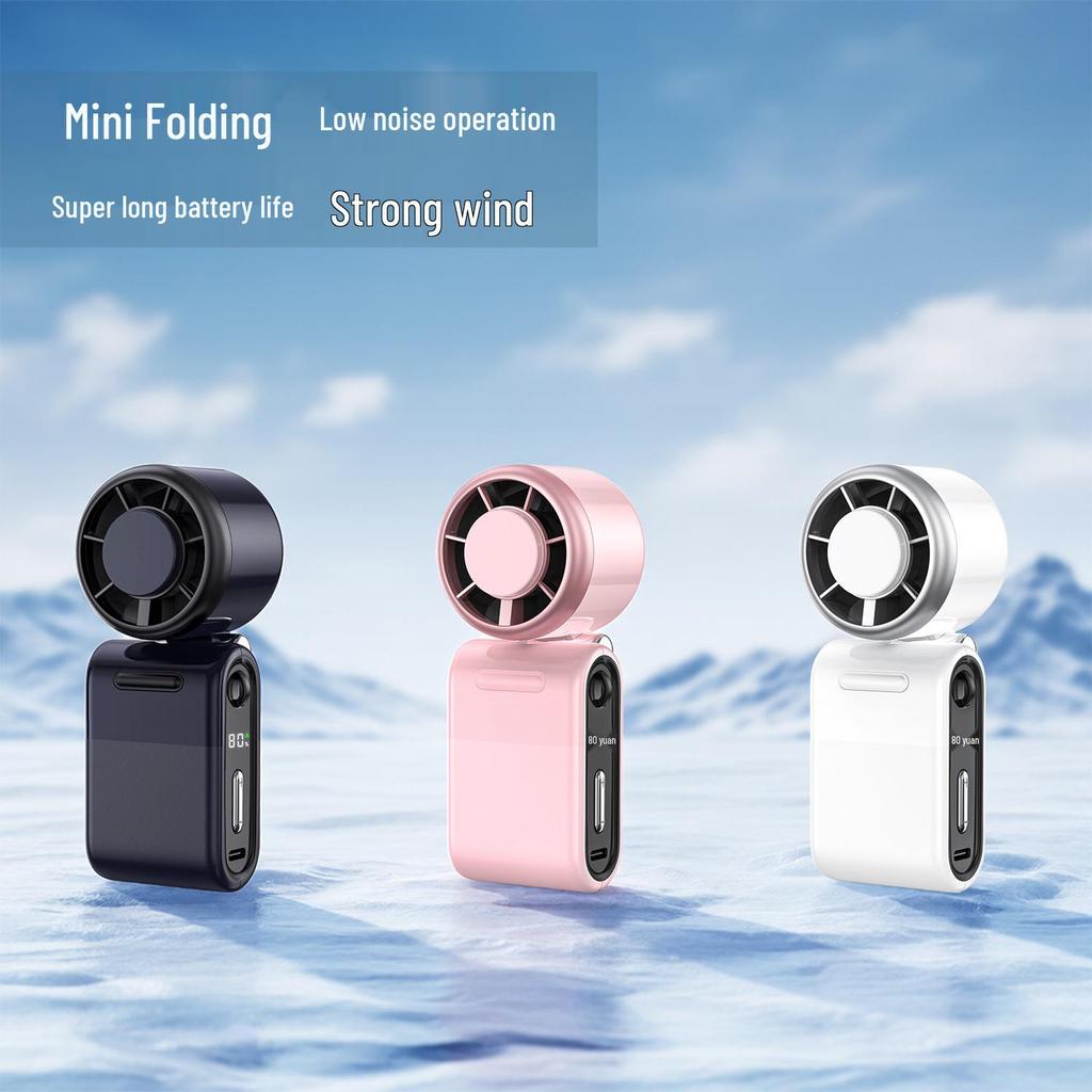 Foldable High-Speed Portable Mini Fan with Neck Hanging Feature