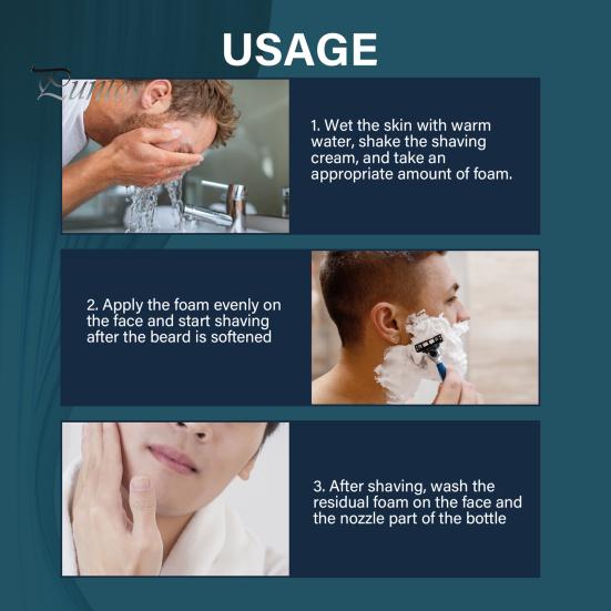 Shave Cleaner 60ml Foam Shaving Cream Rich In Soften Beard Remover Men Soap Supplies