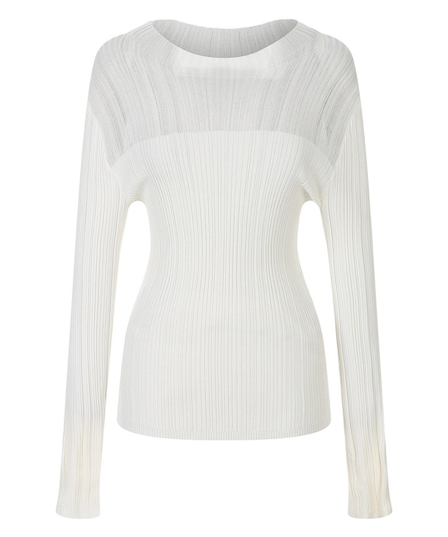 Misens See-Through Mock Neck Knit Pullover_Mb52Knmd07Z Ivory(Iv)/F(Free)