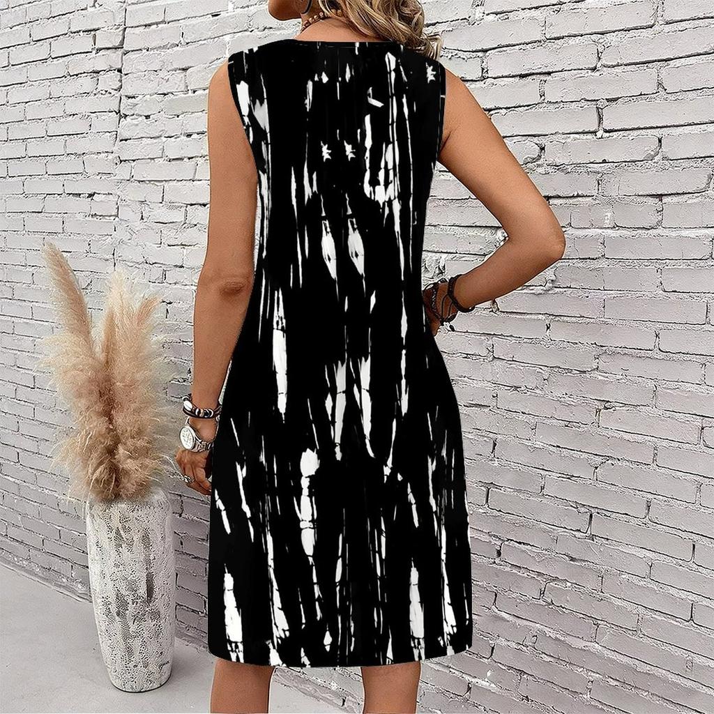 Plus Size V Neck Dress Elegant Wild Grass Floral Print For Suburban Garden Tour
