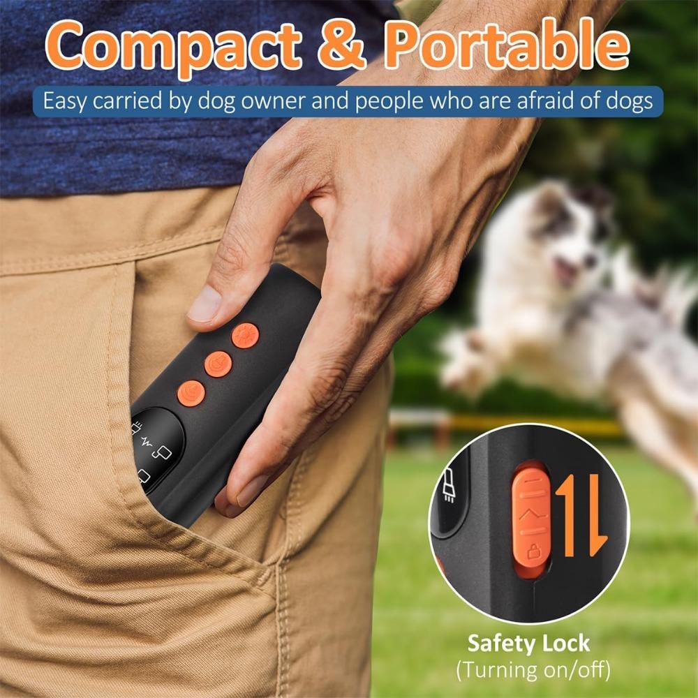 Nuovo Repellente per Cani con Display a LED Dispositivo di Addestramento Anti Abbaio Torcia a Ultrasuoni a 3 Teste Dispositivo di Addestramento per Cani ad Alta Potenza