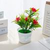 Artificial Flowers Bonsai Vase for Home table Mini Potted Christmas Wedding Decor Diy Ornamental Flowerpot Bathroom Windowsill