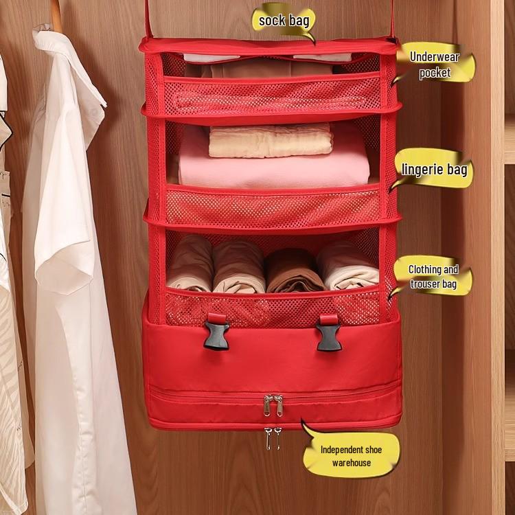 Hangende Reiskledingkast Organizer: Grote capaciteitstas voor kleding & ondergoed