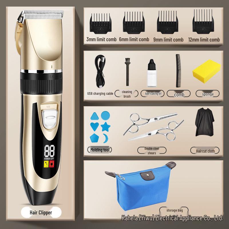 Rechargeable Electric Hair Clipper & Trimmer Combo for Self-Haircuts