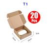 20 Stück Braune Papierbox Extra Stabil Hochwertige Box Kraft Verpackungskarton Hochzeitsparty Geschenk Schokolade Süßigkeit Event Geschenkbox