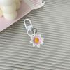 Resin Flower Keychain Two Tone Designs Accessory For Women Girls Gift Sturdy Materials For Backpacks Wallets
