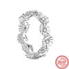 New Original 925 Sterling Silver Ring Love Heart Wishbone Moon Sun Rings Crystal Rose Gold for Women Wedding Gift Luxury Jewelry