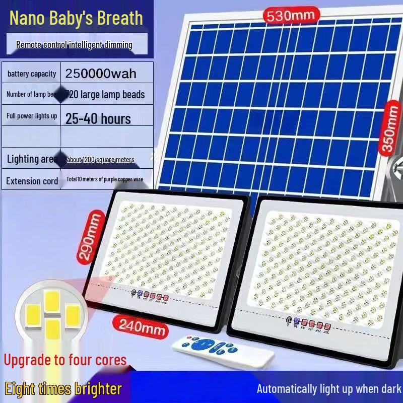 Outdoor Dual-Head Solar Spotlights with Extension Cable