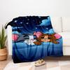 "Tom & Jerry: Cozy Night Adventure Pillowcase"Blanket Flannel Throw Blanket for Sofa, Bed, Travel, Camping, Office