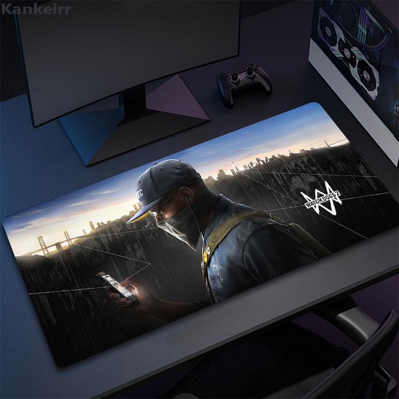 Legion W-Watch Dogs Mouse Pad Gamer Computer Large Xxl For Desk mat Keyboard E-sports Gaming Accessories Non-slip Mousepad 80X30