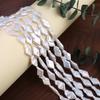 1String, White Baroque Rhombus Pearl 8×15mm, Fashion Women Natural Freshwater Pearl Beads for Jewelry Making DIY Crafts, Luxury Bulk Gifts 36cm