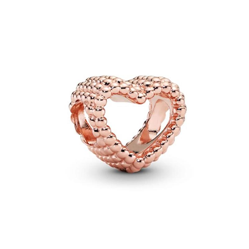 New Sparking Rose Gold Plated Clip Charm Beads Fit Original Snake Bracelet Necklace Beads For Diy Jewelry Women Jewellery Gift