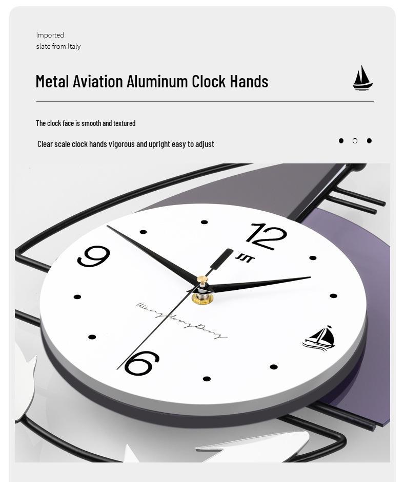 Modern Minimalist Wall Clock for Living Room, Restaurant, or Home Decor