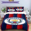 3pcs Duvet Cover Set (1*Duvet Cover + 2*Pillowcase, Without Core),Manchester City FC Print Bedding Set, Bedroom Decor, All‑Season, Birthday Gift