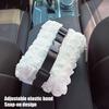 Cute Car Tissue Box Holder Soft Plush Rabbit Hanging Paper Dispenser Universal Auto Seat Back Organizer for Home Car Office
