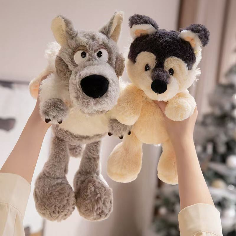 25/35cm New Imitation Wolf Penguin Husky Gorilla Doll Soft Fill Plush Toy Cartoon Anime Cute Gift for Girlfriend Fun Doll