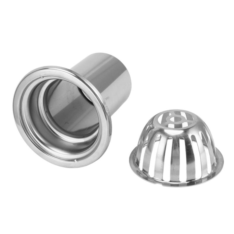 Dachbodenablauf Edelstahl Nicht verstopfend Balkon Außen Regen Eimer Entwässerungsteile Rund 3in