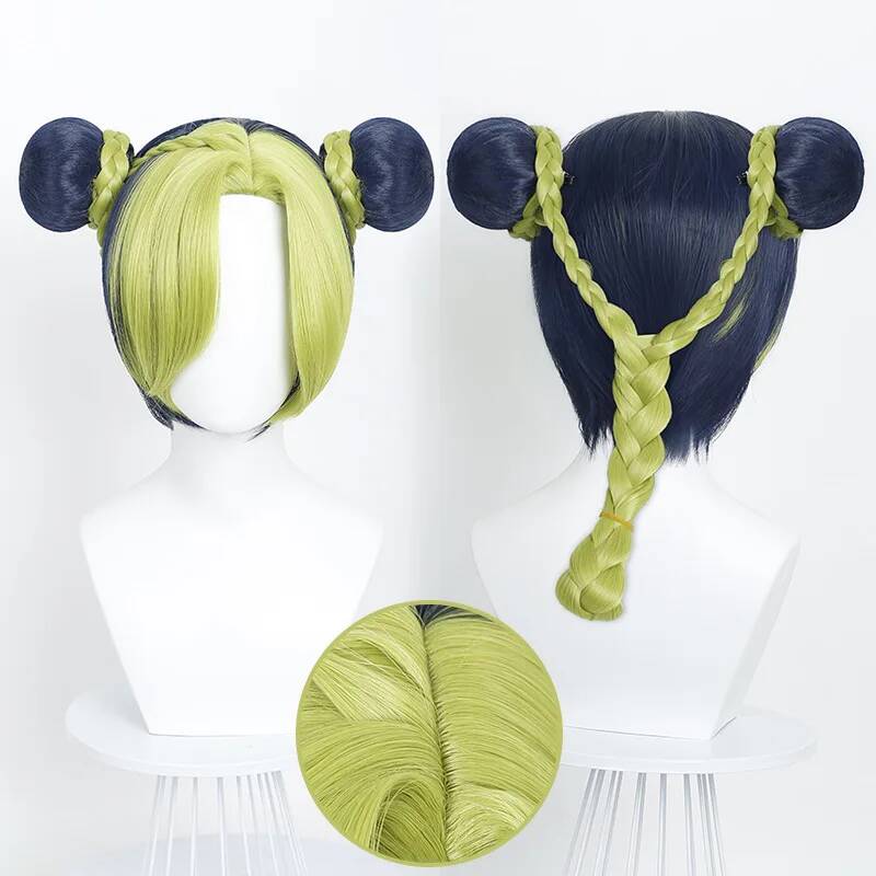 Cujoh Cosplay Kostüm Perücke Anime Jolyne Kujo Frau Weihnachten Halloween Party Kleidung