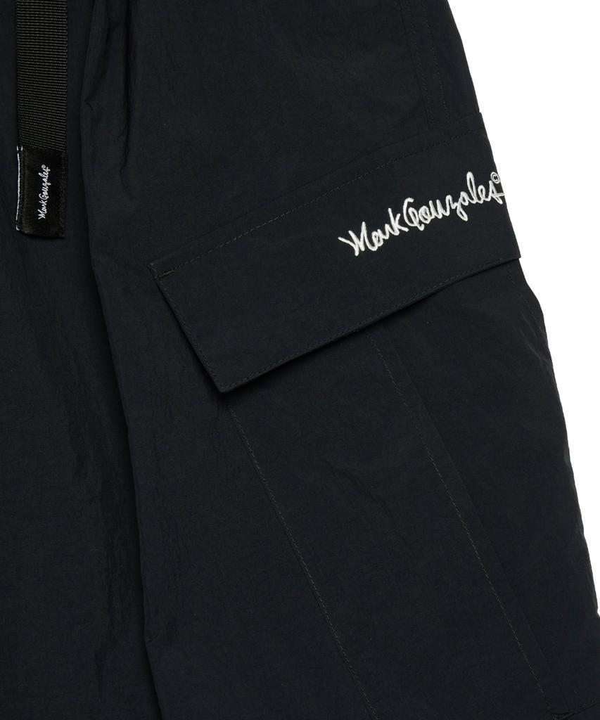 MARK GONZALES Nylon Belted Cargo Pants - Black
