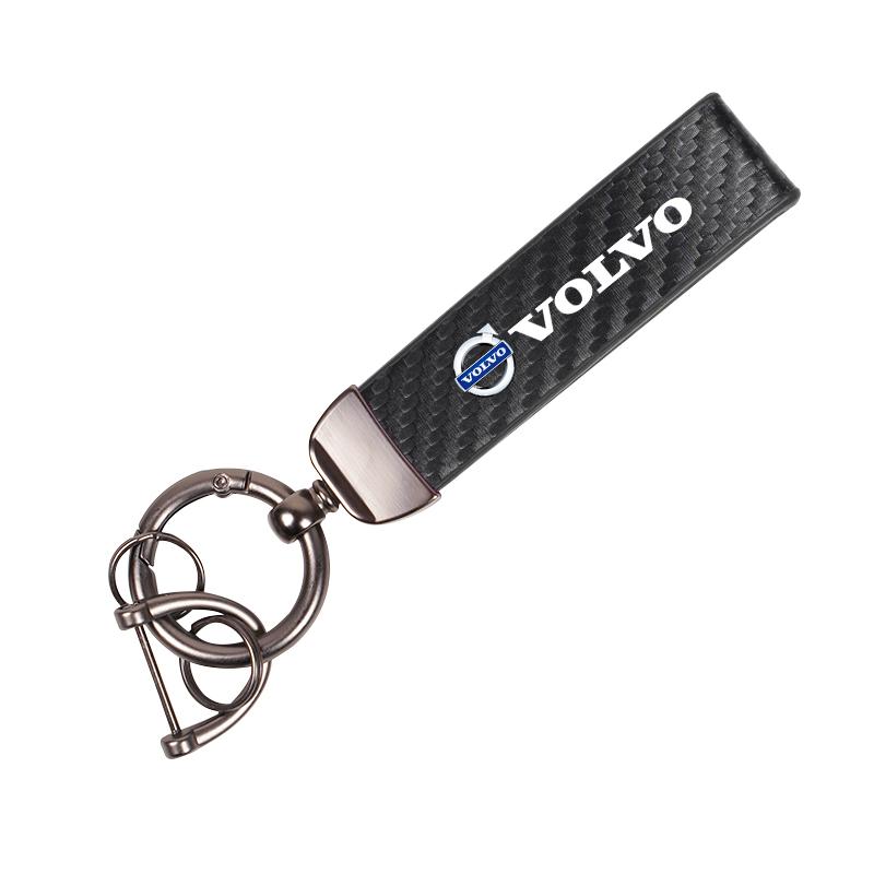 

Carbon Car Zinc Alloy Keychain Accessories Decoration For Volvo XC60 S60 V40 V50 V60 S80 S40 C30 AWD C70 S40 S60 S80 S90 T6 V70