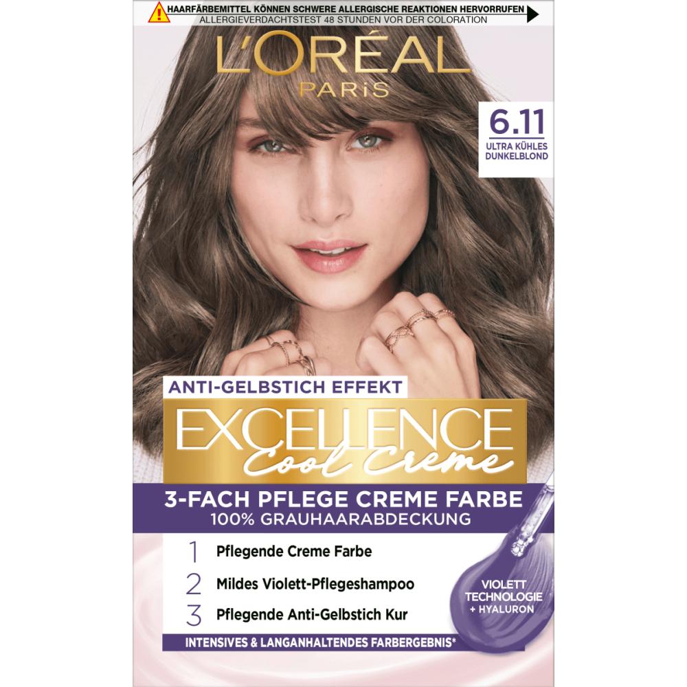L’Oreal Excellence Cool Cream Hair Dye 6.11 Dark Blonde 1st