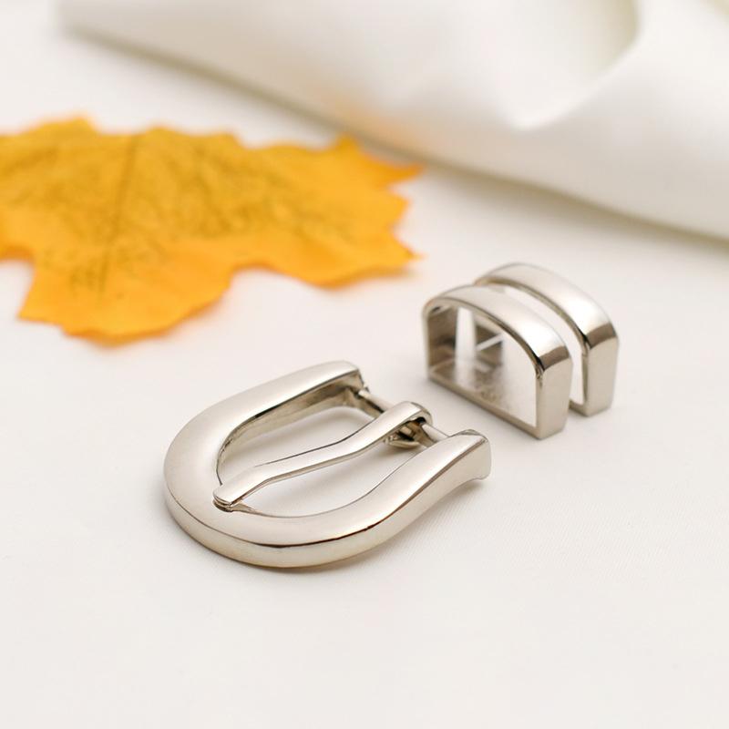 1/2Pcs 2cm Inner Diameter Metal Pin Buckle For Thin Belts Women's Belt Accessories Fashionable Belt Buckles