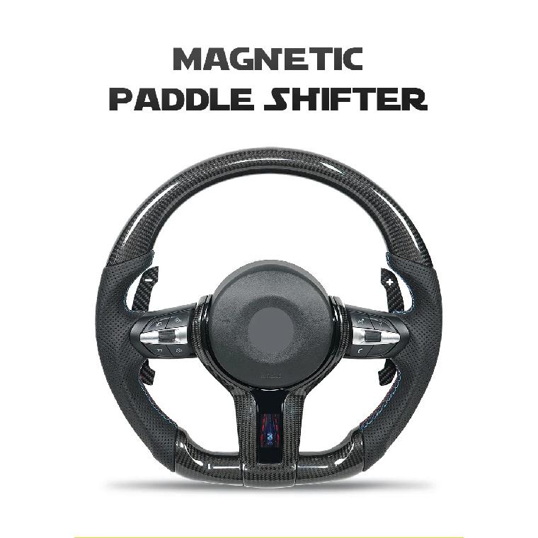 MC Glossy Carbon Fiber Magnetic Steering Wheel Paddle Shifters For Mercedes Benz C Class (W204)2011-2013 W176 W246 W212 W166