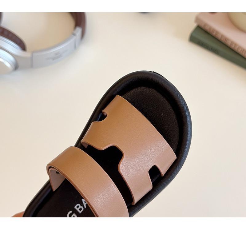 Korean-style Slip-on Casual Soft Sole Beach Sandals for Girls