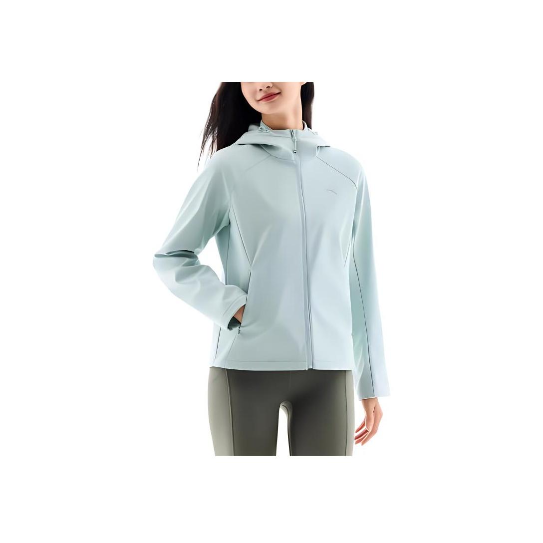 

Anta Plain Zip-Up Hooded Comfortable Breathable Casual Jacket Women Jacket Seafoam-Green 962447605-4 L