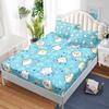 Cute Cartoon Cat Pattern Bed Hat Four-Piece Bedding Set Bedroom Dormitory Bedding Decoration