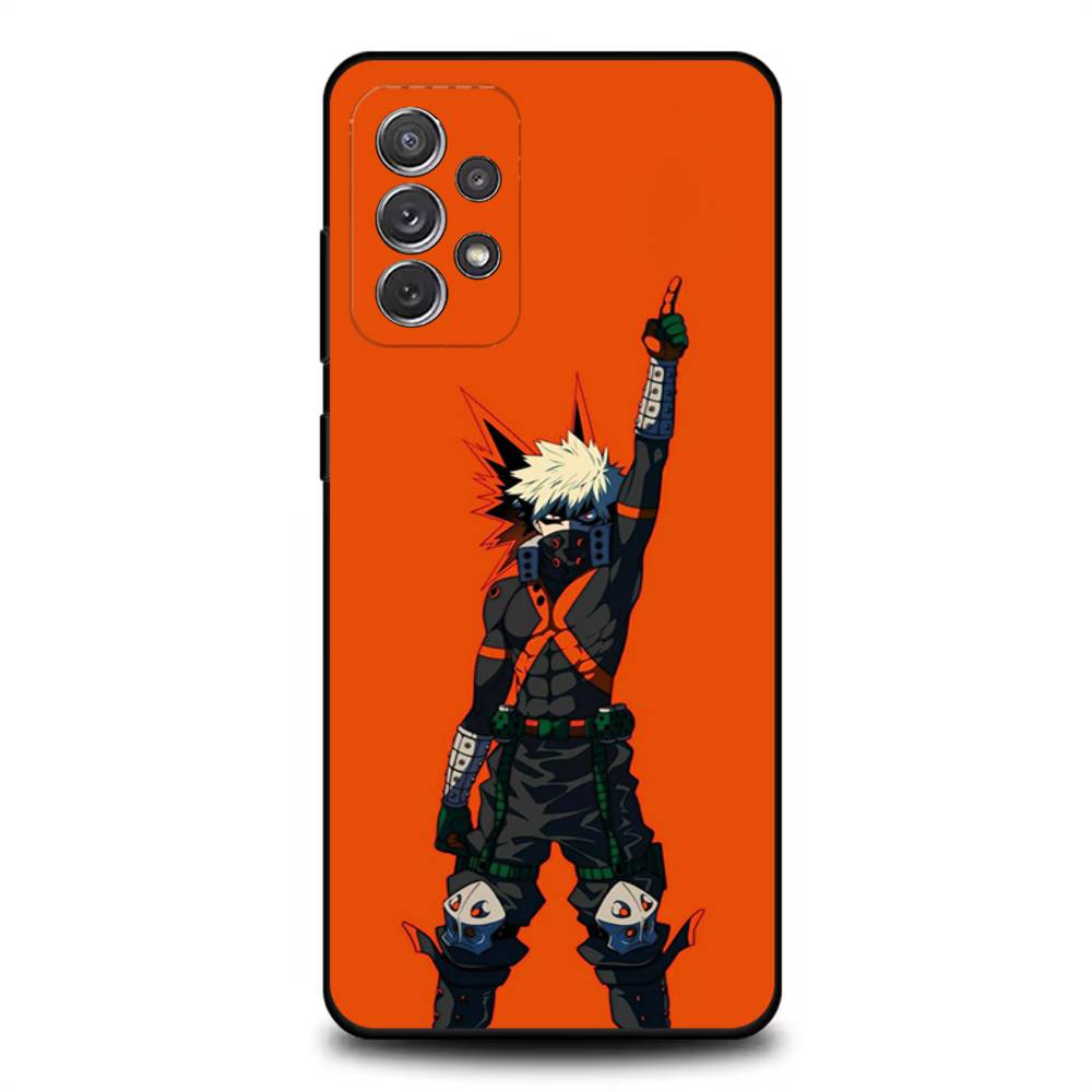B-Bakugo My Hero Academia Phone Case For Samsung S 25,24,23,22,30,21,10,9,Ultra,Plus,Lite,FE,4,5G Black Soft Case
