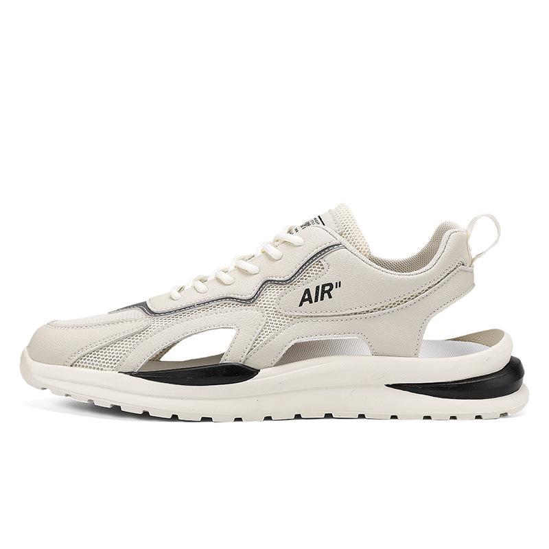 

Men s summer sandals light and breathable blue sports trendy shoes non-slip beach shoes driving 44 бежевий