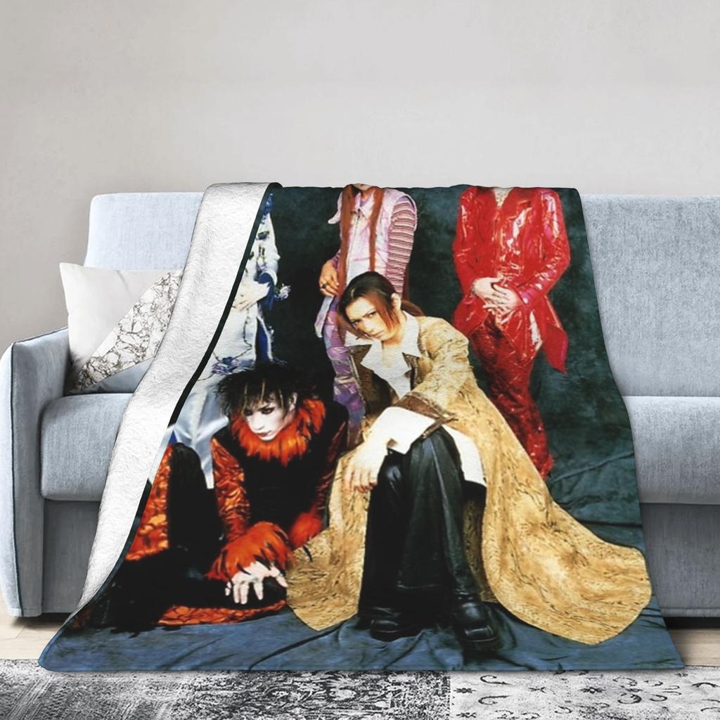 Malice Mizer Band Blanket Flannel Spring/Autumn Multifunction Lightweight Thin Throw Blanket for Bedding Bedroom Quilt