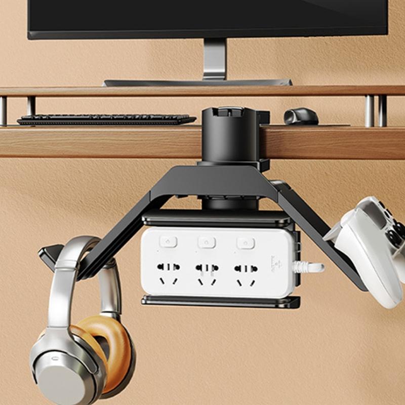 Kabel-Organizer mit Klebebefestigung unter dem Schreibtisch Sichere Befestigung für Steckdosenleisten Platzsparend Robustes PVC-Silikon-Design