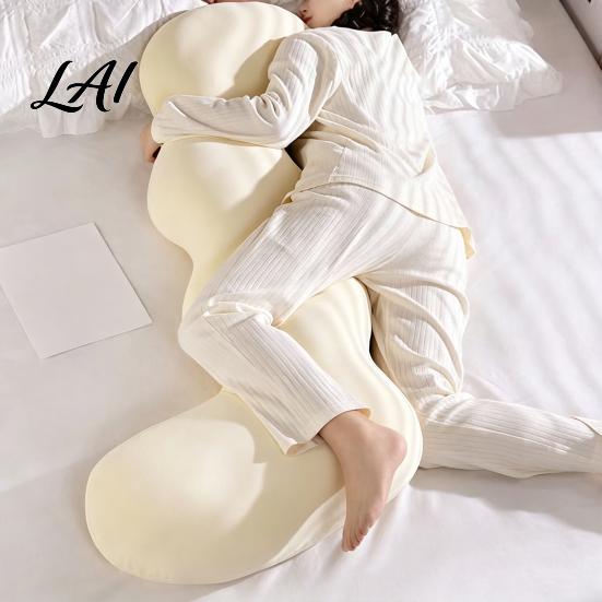 Side Sleepers Cooling Cushions Body Pillow for Adults & Sleepers Breathable L-Shaped Long Ergonomic Sleeper Support Hugging Pillow Full Leg Cushion