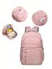 Trendy Solid Color Lightweight Nylon Backpack Multi Functional Large Capacity Convenient Student Backpack Suitable for Daily Use