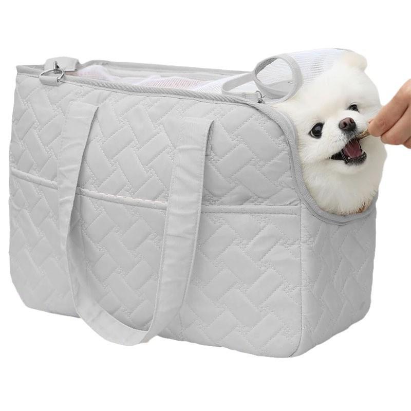 Portable Pet Carrier Bag Cats Small Dogs - Adjustable Shoulder Strap Breathable Mesh Travel-Friendly Outdoor Use