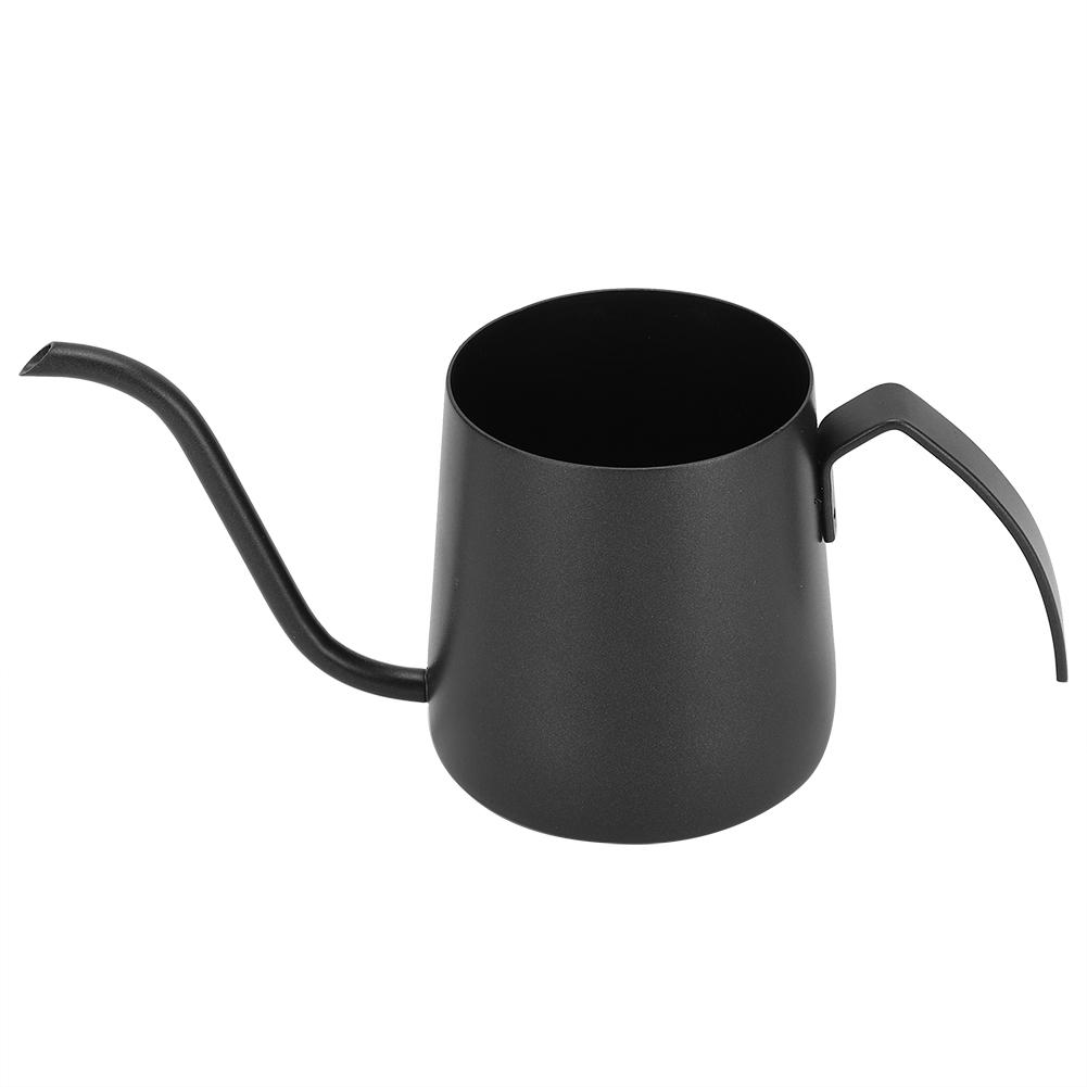 

304 Stainless Steel NonStick Long Spout Coffee Pot Kettle Teapot for Home Coffee Shop Cafes(Black 250ml )
