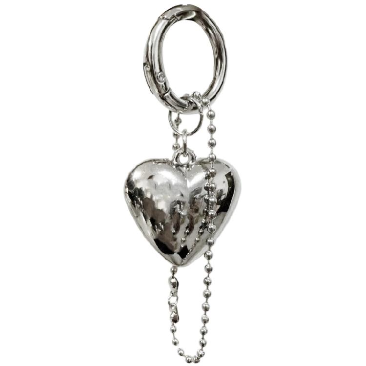 Elegant Heart Key Rings Bag Decoration Alloy Keychain Jewelry for Bags Car Keys