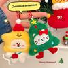 Cartoon Christmas Plush Doll Pendant Keychain Fluffy Cute Creative Soft Stuffed Doll Backpack Pendant Decorative Accessories