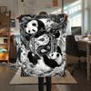 1Pc Tai Chi Animals Print Flannel Blanket, High quality Comfortable for All Seasons, Home Decor, Warmth and Comfort, Perfect for Christmas Gifts W106