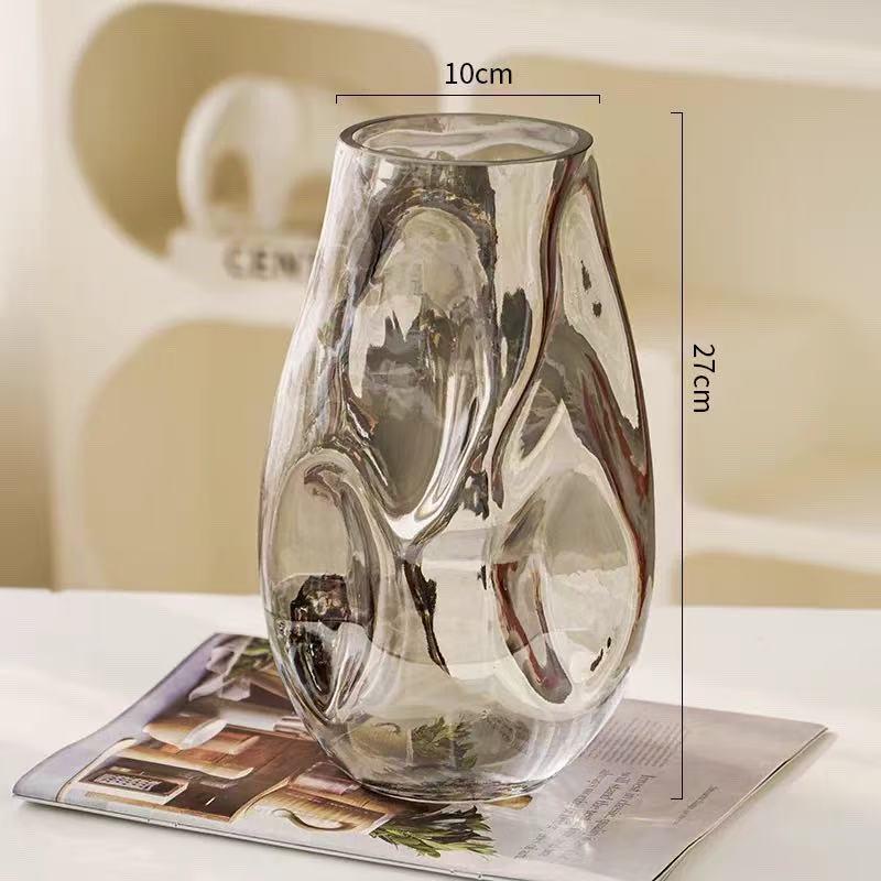 MOJY Irregular Glass Decorative Vase Set
