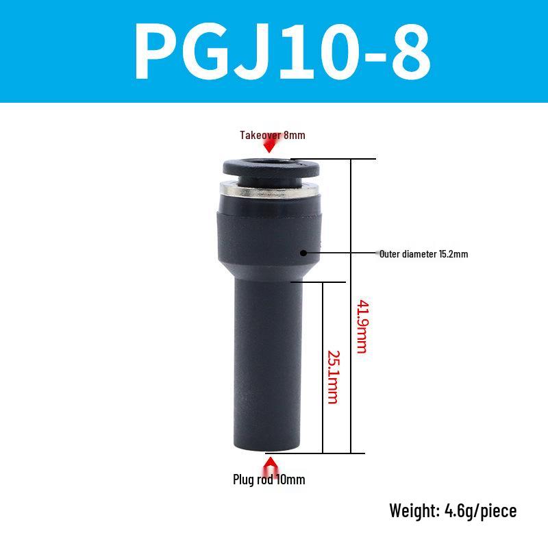 Elbow Pipe Plug Reducer Bush PGJ6-4 8-6 12-6 16-10 Blue-Black-White Male-Female