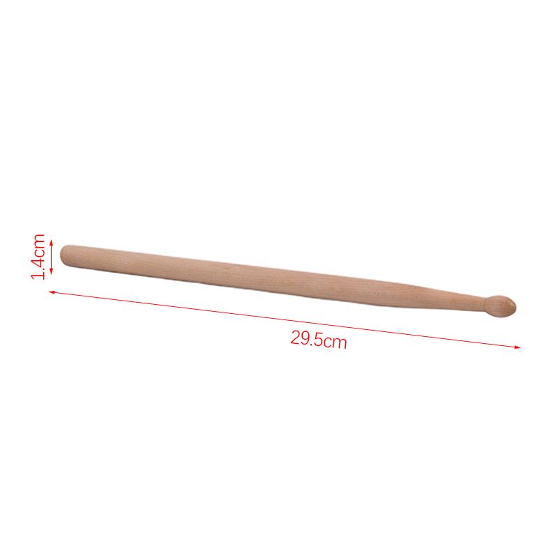 1Pair Lightweight Music Children Maple Wood Oval Tip Drum Sticks Accessories