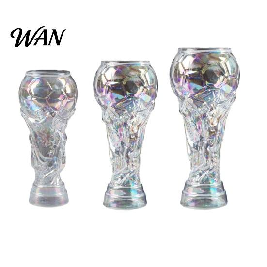 Magic Coating Beer Glass 2Pcs Trophy for Fans, Large Capacity Soccer Shape Mug Mug, Novelty Drinking Cup Party Bar Home Use