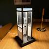 Einzigartige Dekoration Telefonzelle Tischlampe Warmes LED-Licht Klassische Telefonbox-Lampe Telefonzellen-Lampe Café